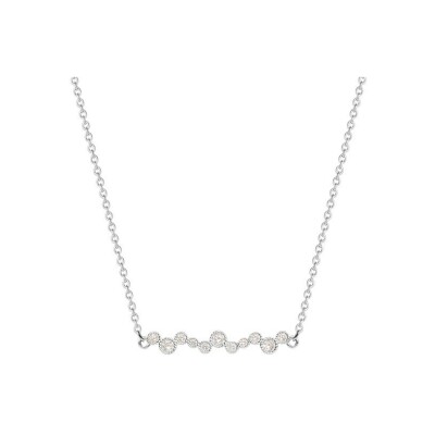 Collier Saunier en argent et oxydes de zirconium