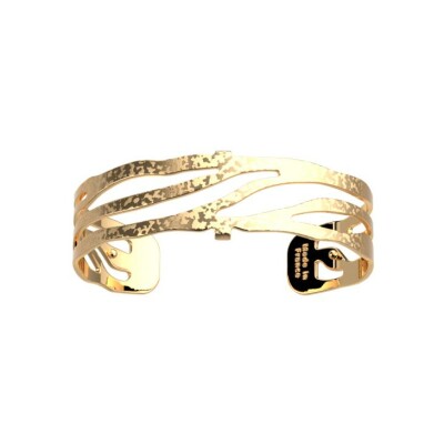 Bracelet manchette Les Georgettes Écume en laiton finition dorée