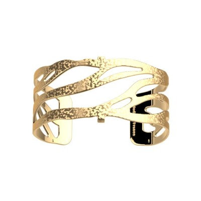 Bracelet manchette Les Georgettes Écume en laiton finition dorée