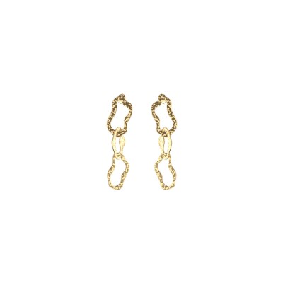 Boucles d'oreilles Les Georgettes Écume en laiton finition dorée