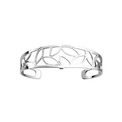 Bracelet manchette Les Georgettes Jungle en laiton finition argentée, 20mm