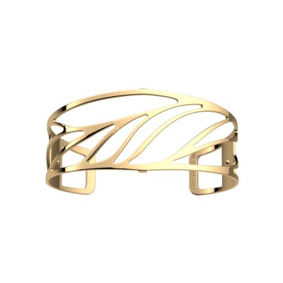 Bracelet manchette Les Georgettes Ara en laiton finition dorée, 30mm