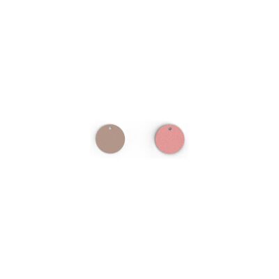 Cuir pour boucles d'oreilles Les Georgettes Jasmin / Rose Métal