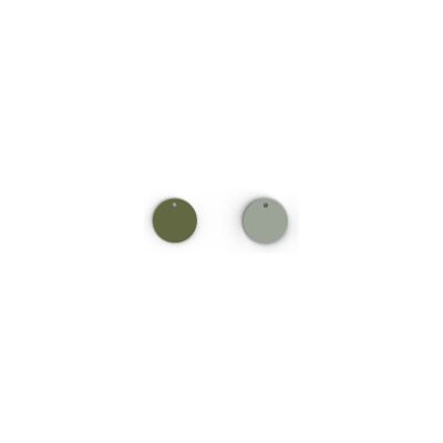 Cuir pour boucles d'oreilles Les Georgettes Olive / Eau Douce