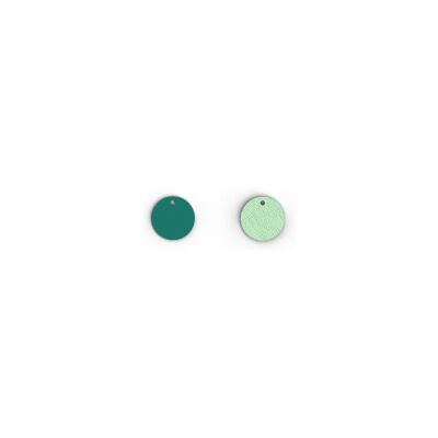 Cuir pour boucles d'oreilles Les Georgettes Aquatic / Aquamarine Métallisé
