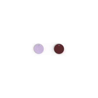 Cuir pour boucles d'oreilles pour Les Georgettes Lavande Métallisée / Violette Sauvage