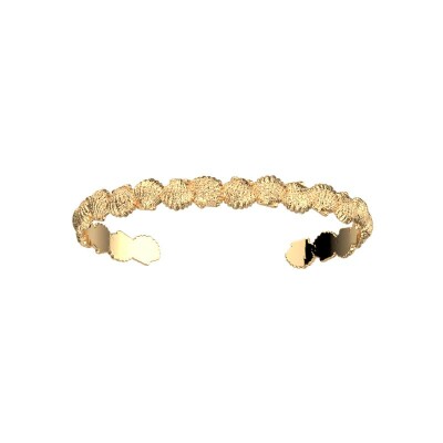 Bracelet jonc Les Cadettes Pacifique en laiton finition dorée