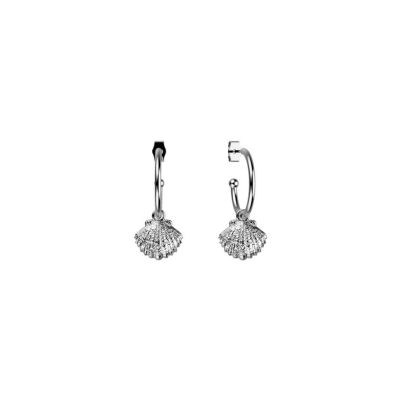Boucles d'oreilles Les Cadettes Pacifique en laiton finition argentée