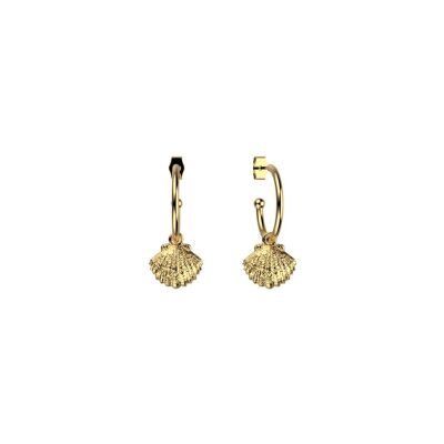 Boucles d'oreilles Les Cadettes Pacifique en laiton finition dorée