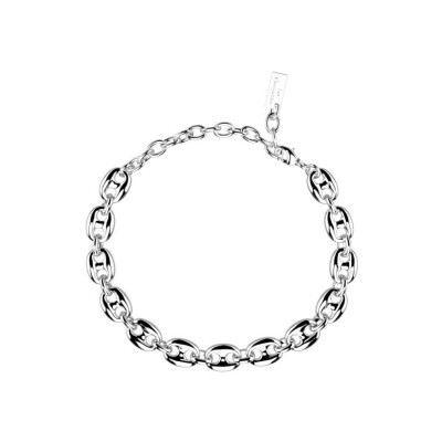 Bracelet Les Georgettes Marine en laiton finition argentée