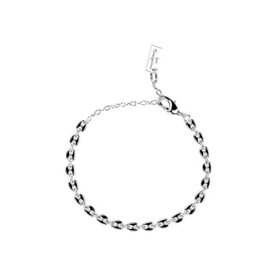 Bracelet Les Georgettes Marine en laiton finition argentée