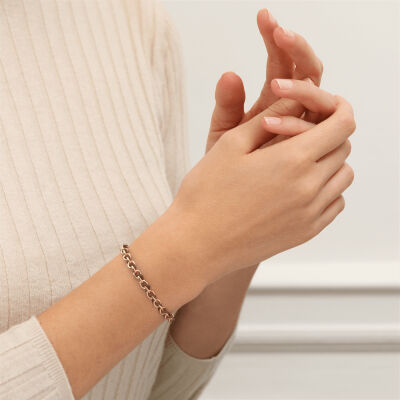 Bracelet Les Georgettes Frégate en laiton finition dorée et cuir