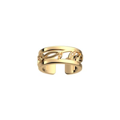 Bague Les Georgettes Arbre de Vie en laiton finition dorée et oxydes de zirconium, taille 52, 8mm