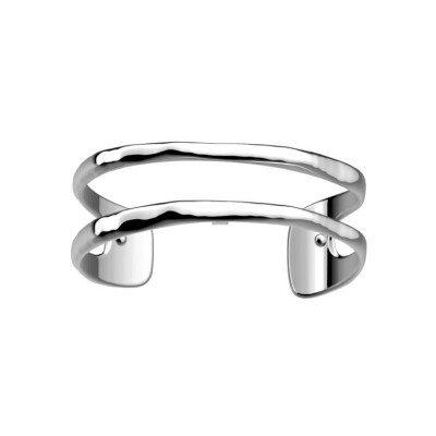 Bracelet manchette Les Georgettes Pure Organique en laiton finition argentée, 14mm
