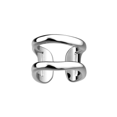 Bague Les Georgettes Pure Organique en laiton finition argentée, taille 58, 12mm