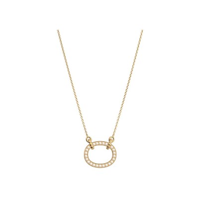 Collier Les Georgettes Icône Précieuse en laiton finition dorée et oxydes de zirconium, 47 cm