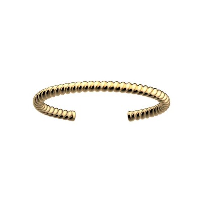 Bracelet jonc Les Georgettes Cordage en laiton finition dorée