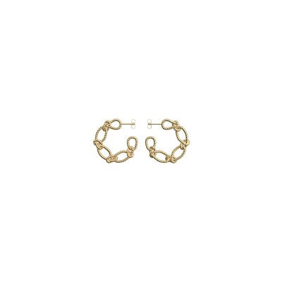 Boucles d'oreilles Les Georgettes Cordage en laiton finition dorée