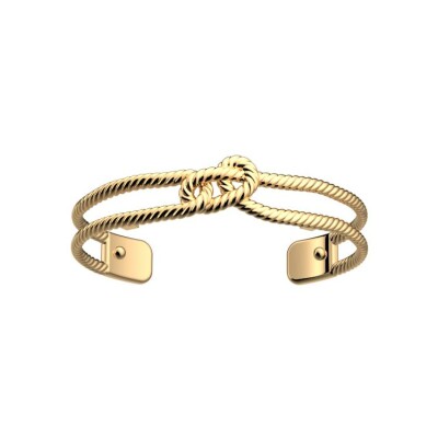 Bracelet manchette Les Georgettes Cordage en laiton finition dorée