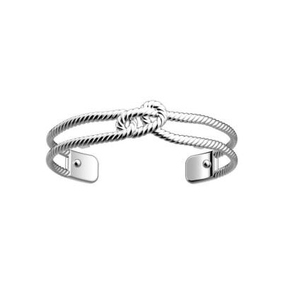 Bracelet manchette Les Georgettes Cordage en laiton finition argentée