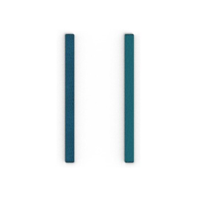 Cuir pour boucles d'oreilles Les Georgettes Écailles Bleutées / Bleu Georgettes, 6mm