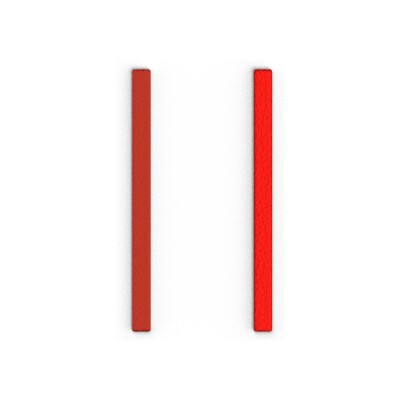 Cuir pour boucles d'oreilles Les Georgettes Rouge Passion / Glamour, 6mm