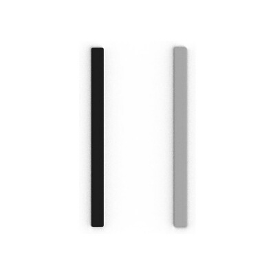 Cuir pour boucles d'oreilles Les Georgettes Noir / Blanc, 6mm