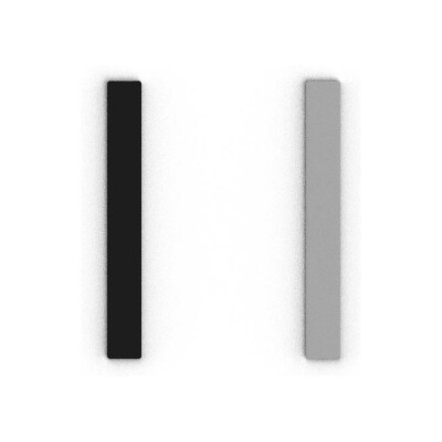 Cuir pour boucles d'oreilles Les Georgettes Noir / Blanc, 8mm