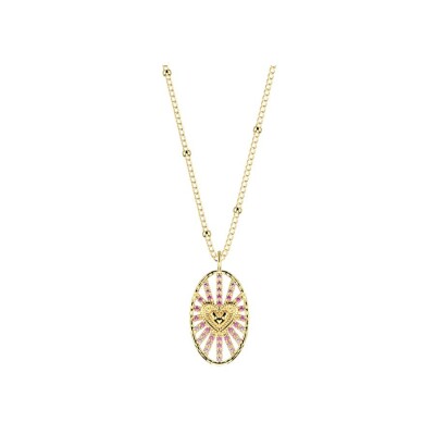 Collier Les Cadettes Idylle en laiton finition dorée et oxydes de zirconium