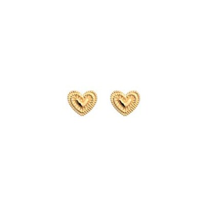 Boucles d'oreilles puces Les Cadettes Idylle en laiton finition dorée