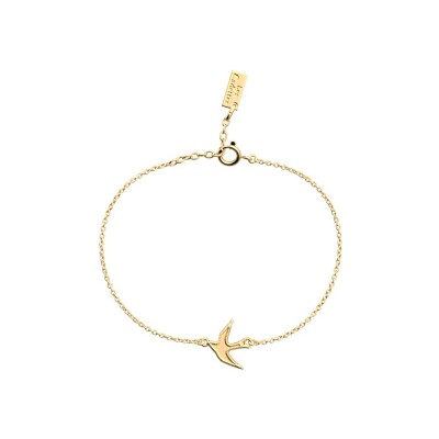 Bracelet Les Cadettes Envol en laiton finition dorée, 19.5 cm