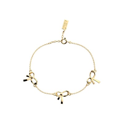 Bracelet Les Cadettes Ruban en laiton finition dorée, 19.5 cm