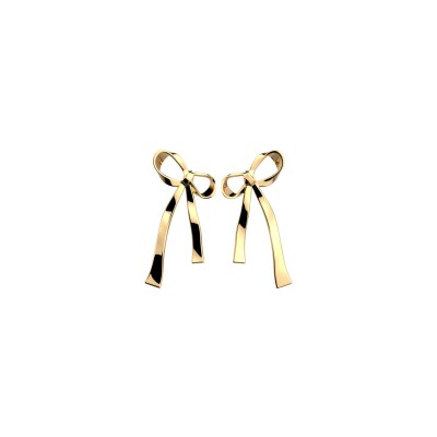 Boucles d'oreilles pendantes Les Cadettes Ruban en laiton finition dorée