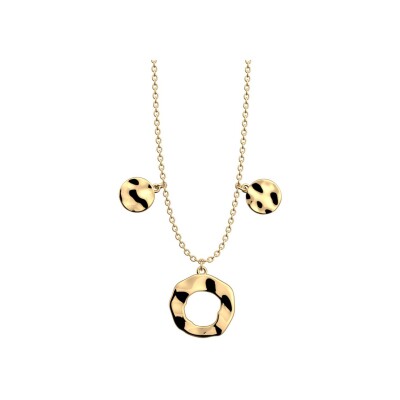 Collier Les Georgettes Pure Organique en laiton finition dorée, 45 cm, 20mm