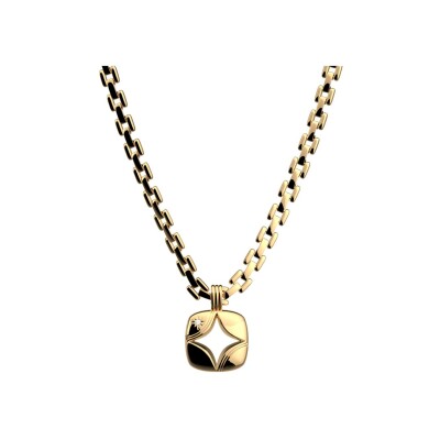 Collier Les Georgettes Retro en laiton finition dorée et oxyde de zirconium, 41 cm, 20mm