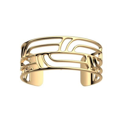Bracelet manchette Les Georgettes Moderne en laiton finition dorée, 25mm