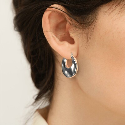 Boucles d'oreilles créoles Les Georgettes Favorite en acier