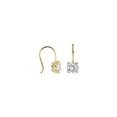 Clous d'oreilles Blush en or jaune et zircon