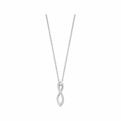 Collier mono-motif en argent et oxydes de zirconium