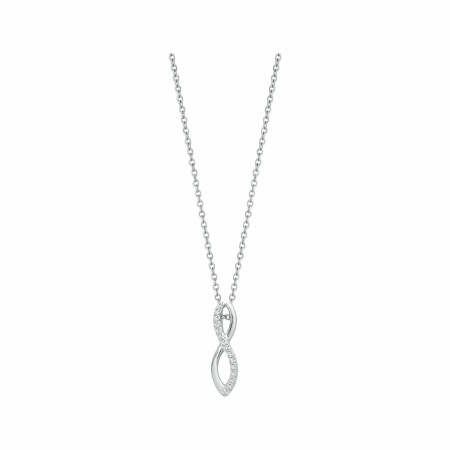 Collier mono-motif en argent et oxydes de zirconium