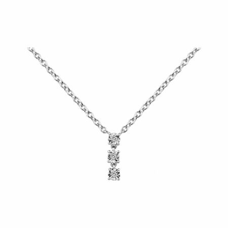 Collier mono-motif en argent et oxydes de zirconium