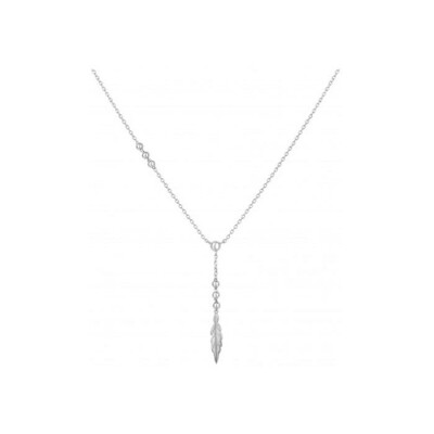 Collier feuille en argent