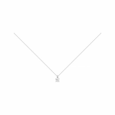 Collier mono-motif en argent et oxyde de zirconium