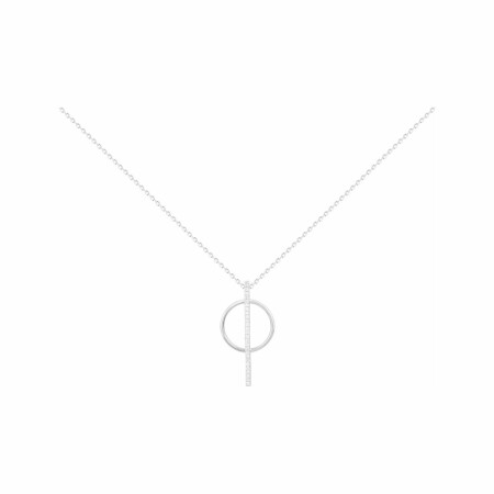 Collier Y en argent et oxydes de zirconium