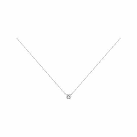 Collier mono-motif en argent et oxyde de zirconium