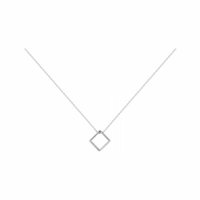 Collier mono-motif en argent et oxydes de zirconium