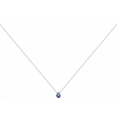 Collier en argent et spinelle bleue