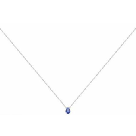 Collier en argent et spinelle bleue