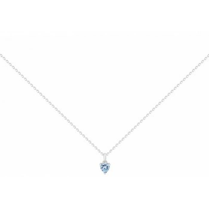 Collier en argent et spinelle bleue