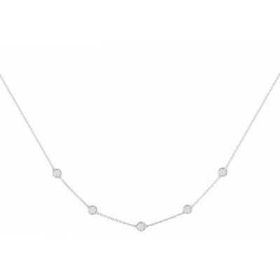 Collier en argent et oxyde de zirconium